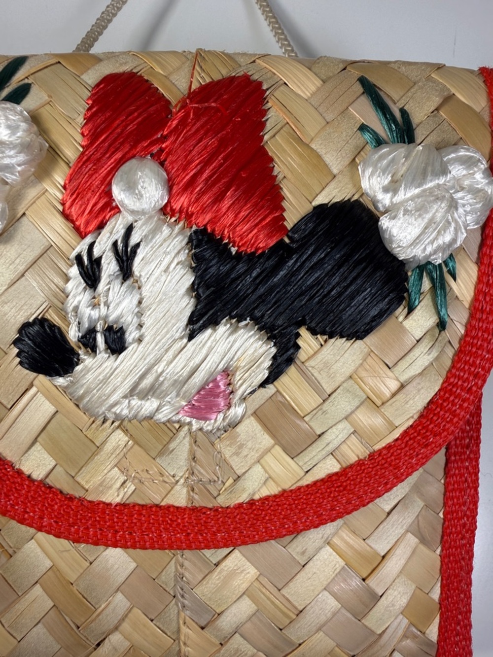 Disney Woven Reed Minnie Mouse Purse Bahamas Tropical Souvenir Cute Vacation Bag - Picture 11 of 14